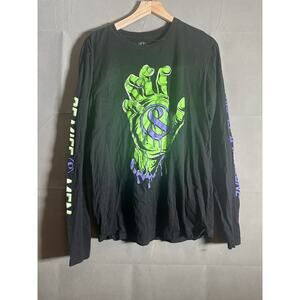 Of Mice & Men Shirt Mens Large Black Long Sleeve Warzone Band Metalcore Tour